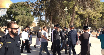 Des dizaines de colons profanent la mosquée Al Aqsa sous la protection de la police israélienne