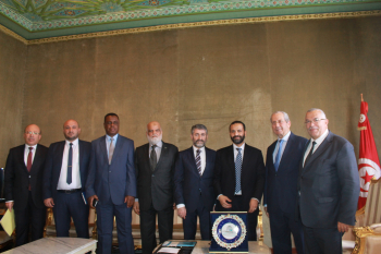 وفد رابطة برلمانيون لأجل القدس  برئاسة "حميد بن عبد الله الاحمر" يقوم بزيارة  للبرلمان التونسي