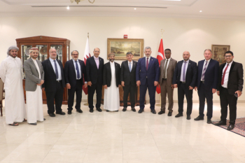 Türkiye'nin Katar Büyükelçisi Parlamenterler Arası Kudüs Platformu Heyetini Kabul Etti