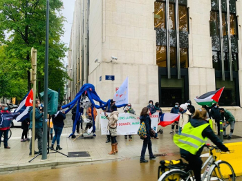 Bruxelles: une manifestation contre l’ingérence américaine dans le sort du peuple palestinien