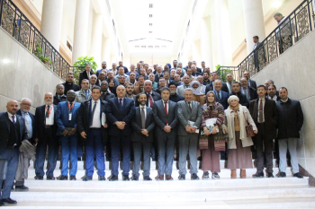 The heads of the parliamentary blocs in Algeria receive the delegation of the League of Parliamentarians for Al-Quds 