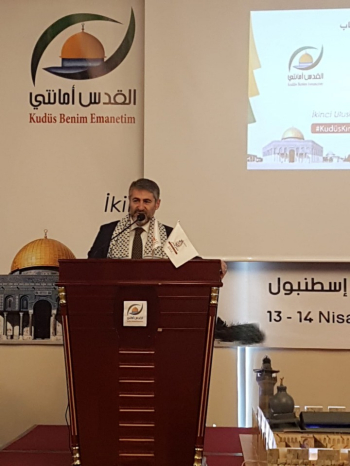 مساعد رئيس الرابطة النائب التركي د.نور الدين نباتي يشارك في المؤتمر الدولي (القدس امانتي)