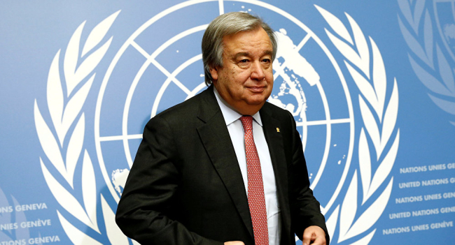 الأمين العام للأمم المتحدة أنطونيو غوتيريش: لا بديل عن حل الدولتين