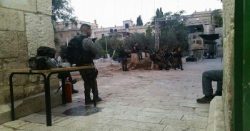 The occupation removes the "gates" and replaces them with smart cameras at the entrances of Al-Aqsa