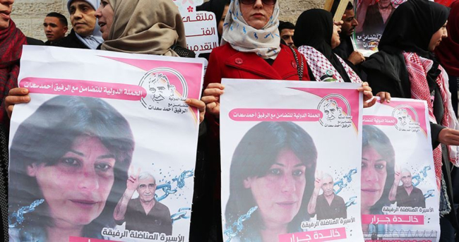 180 organisations appellent à la libération de la députée captive Jarrar