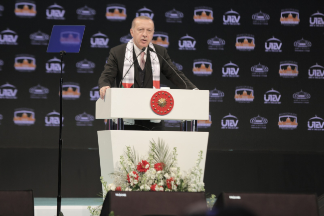 أردوغان: السلام في الشرق الأوسط غير ممكن طالما استمر اضطهاد الشعب الفلسطيني