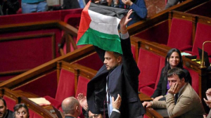 The French National Assembly suspends the membership of a deputy after he waved the Palestinian flag
