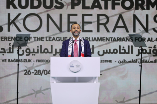 Şeyh Hamid: Platform, Filistin'in haklı davasının savunulmasında en önemli uluslararası parlamento unvanı haline geldi.